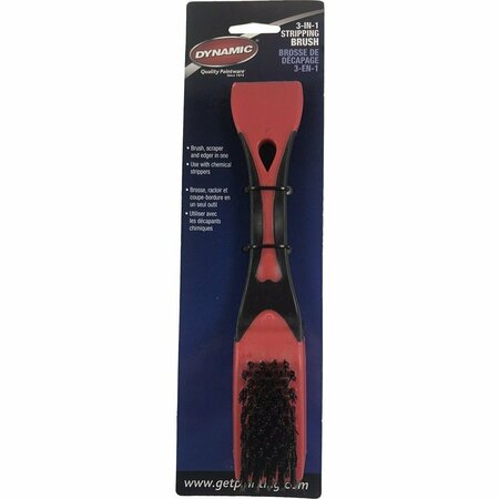 DYNAMIC PAINT PRODUCTS Dynamic Soft Grip 3-in-1 Stripping Brush, carded DYN3410108
